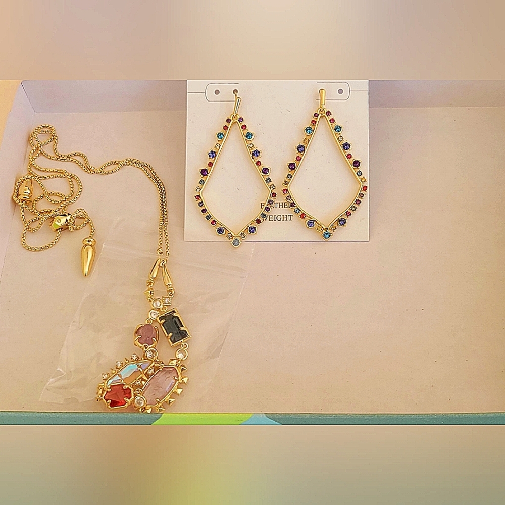 Kendra Scott Sophee Earrings & June Necklace NWOT